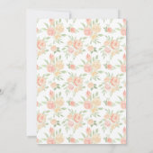 Pastel sinaasappel bloemenboho bruiloft tafel numm kaart (Achterkant)