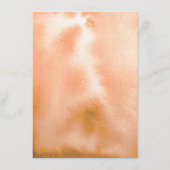 Pastel Sinaasappel Flowers Trouwinformatie Gast Informatiekaartje (Achterkant)