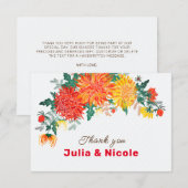 Pastel Sinaasappel Geel Lente Dahlia Bloemen Bruil (Voorkant / Achterkant)