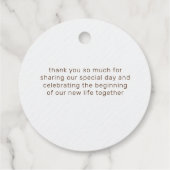 Pastel Sinaasappel Geel Lente Dahlia Bloemen Bruil Bedankjes Labels (Achterkant)