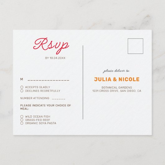 Pastel Sinaasappel Geel Lente Dahlia Bloemen Bruil Briefkaart (Achterkant)