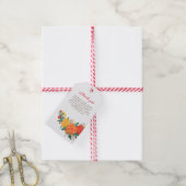 Pastel Sinaasappel Geel Lente Dahlia Bloemen Bruil Cadeaulabel (Met Touw)