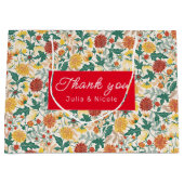 Pastel Sinaasappel Geel Lente Dahlia Bloemen Bruil Groot Cadeauzakje (Voorkant)