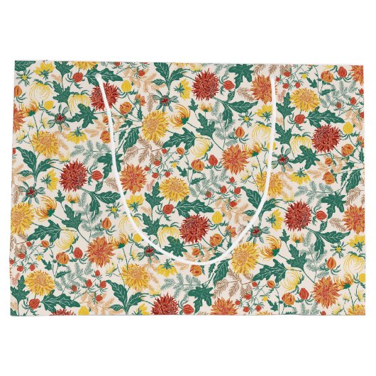 Pastel Sinaasappel Geel Lente Dahlia Bloemen Bruil Groot Cadeauzakje (Achterkant)