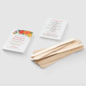 Pastel Sinaasappel Geel Lente Dahlia Bloemen Bruil Handwaaier (Niet-gemonteerd)