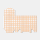 Pastel Sinaasappel Gingham Bedankdoosjes (Uitgevouwen)