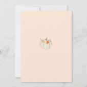 Pastel sinaasappel gouden kleine pompoen 2e verjaa kaart (Achterkant)