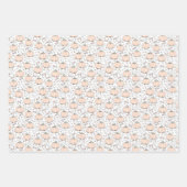 Pastel Sinaasappel & Grijs Mama om gefeliciteerd t Inpakpapier Vel (Voorkant 3)