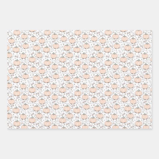 Pastel Sinaasappel & Grijs Mama om gefeliciteerd t Inpakpapier Vel (Voorkant 3)