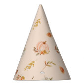 Pastel sinaasappel herfst kleine pompoen verjaarda feesthoedjes (Rechts)