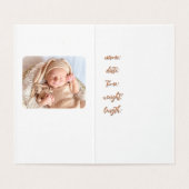 Pastel Sinaasappel Little Pumpkin Baby aankondigin Kaart (Binnenkant ongevouwen)