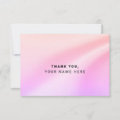 Pastel Sinaasappel Paarse Eenvoudige Dank u Kaarte Kaart (Voorkant)