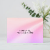 Pastel Sinaasappel Paarse Eenvoudige Dank u Kaarte Kaart (Staand voorkant)