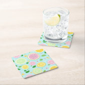 Pastel Sinaasappel Patroon Kartonnen Onderzetters (Insitu)