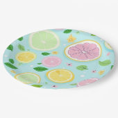 Pastel Sinaasappel Patroon Papieren Bordje (Gekanteld)