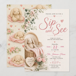 Pastel Sip en Zie Feestje Kaart