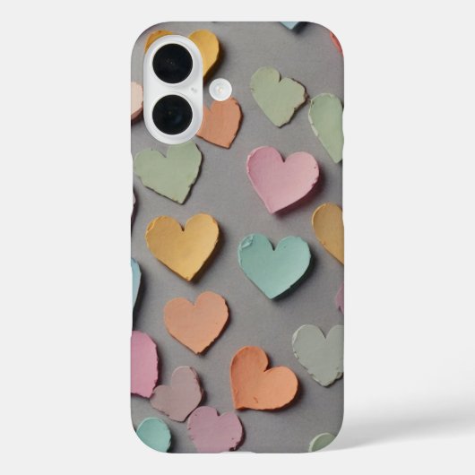 Pastel Sketch Hearts Case-Mate iPhone Case (Achterkant)