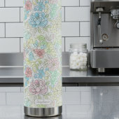 Pastel Sketch Watercolor Floral Waterfles