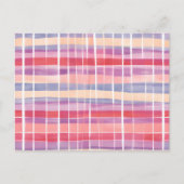 Pastel Sketched Plaid | Schattigee Waterverf Feestdagenkaart (Voorkant)