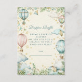 Pastel Sky Adventure Diapper Raffle Informatiekaartje (Voorkant)