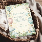 Pastel Sky Adventure Diapper Raffle Informatiekaartje