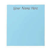 Pastel Sky Blue Unieke gepersonaliseerde leraar ge Notitieblok (Voorkant)