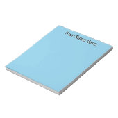Pastel Sky Blue Unieke gepersonaliseerde leraar ge Notitieblok (Linkerzijde)