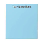 Pastel Sky Blue Unieke gepersonaliseerde leraar ge Notitieblok (Voorkant)