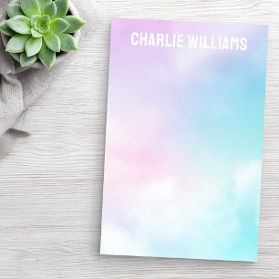 Pastel sky clouds moderne naam post-it® notes