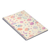 Pastel Sky Dreams - Maan, sterren en wolken patroo Notitieboek (Rechterzijde)