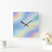 Pastel Sky Drift Vierkante Klok (Huis)