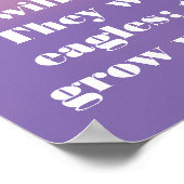 Pastel Sky, Eagle, Hope Sterke Bijbel Verse Poster (Hoek)