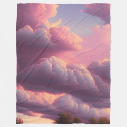Pastel Sky Fleece Deken (Voorkant)