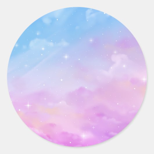 Pastel Sky Galaxy Sticker (Voorkant)