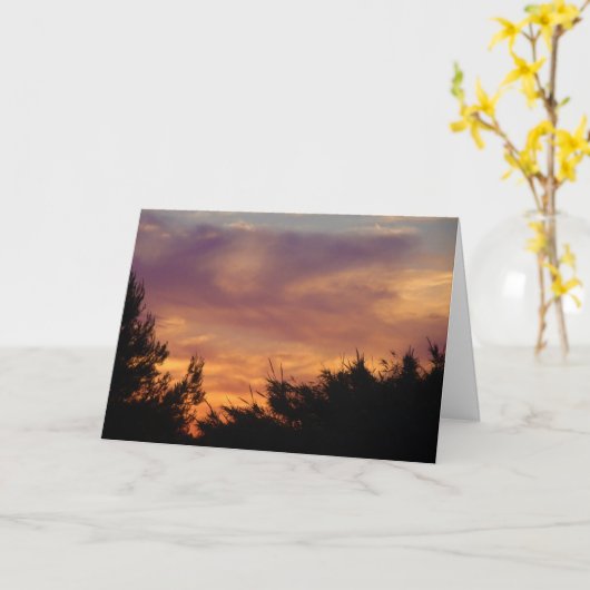 Pastel Sky Landschap Kaart (Gele Bloem)