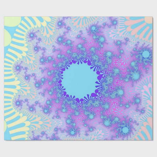 Pastel Sky Sunburst Cadeaupapier (Vlak)