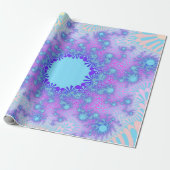 Pastel Sky Sunburst Cadeaupapier (Uitgerold)