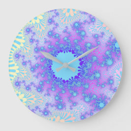 Pastel Sky Sunburst Grote Klok