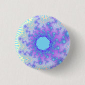 Pastel Sky Sunburst Ronde Button 3,2 Cm (Voorkant)