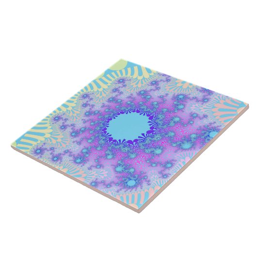 Pastel Sky Sunburst Tegeltje (Zijkant)