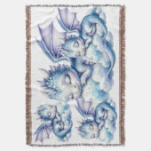Pastel slapende draak deken (Voorkant Verticaal)
