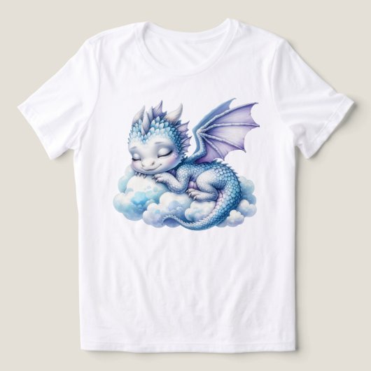 Pastel slapende draak Tri-Blend shirt (Design voorkant)
