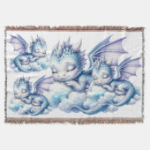 Pastel Sleeping Dragon Deken (Voorkant)