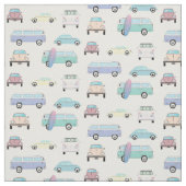 Pastel Slug Bug en bus auto Stof (Swatch)