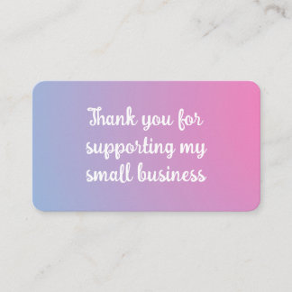 Pastel Small Business Packaging Insert Card Informatiekaartje