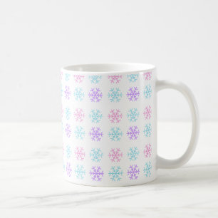 Pastel Sneeuwvlok Kerstmoker Koffiemok