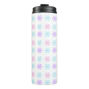 Pastel Sneeuwvlok Patroon Thermische Tumbler Thermosbeker