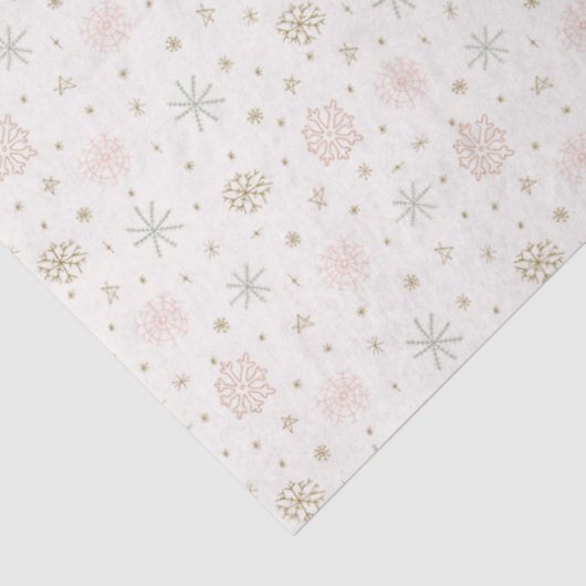 Pastel sneeuwvlokken van witte kerst tissuepapier (Detail)
