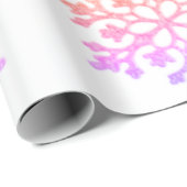 Pastel Sneeuwvlokken Wrapping Papier (Rol Hoek)