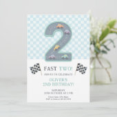 Pastel Snel Twee Verjaardagsauto Kaart (Staand voorkant)